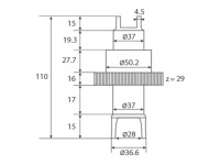 PINION ANGRENARE POMPA HIDRAULICA Fiat