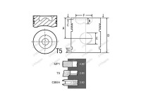 PISTON CU SEGMENTI STD Massey Ferguson