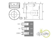 PISTON+SEGMENTI MOTOR New Holland