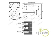 PISTON+SEGMENTI MOTOR R1 Massey Ferguson