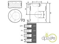 PISTON+SEGMENTI MOTOR R1 David Brown